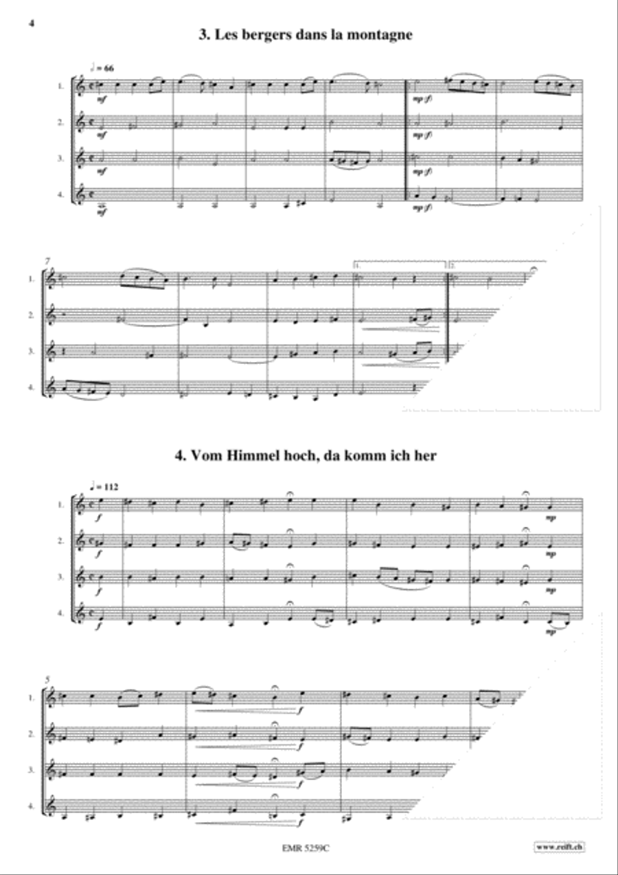 10 Noels Euphonium Quartet scores gallery preview page 4