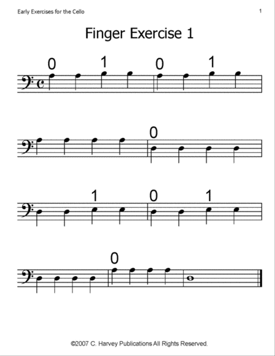 Early Exercises for the Cello Cello scores gallery preview page 2