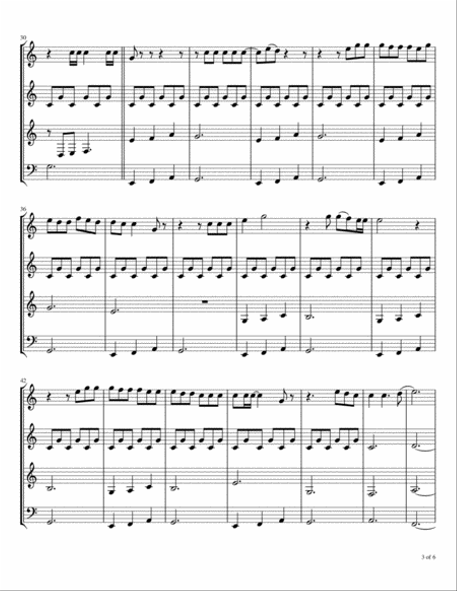 I Don't Know Anything Woodwind Quartet scores gallery preview page 4