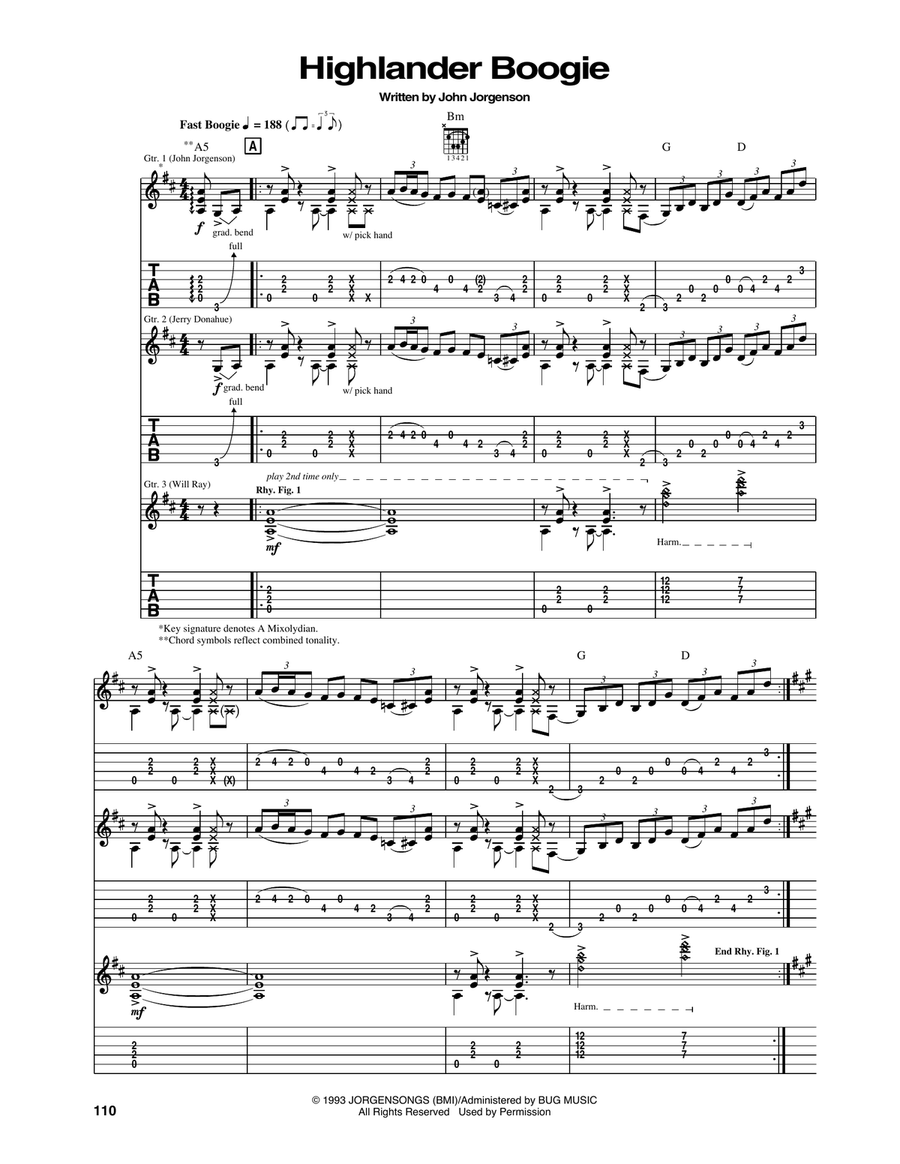 Highlander Boogie Highlander Boogie Acoustic Guitar scores gallery preview page 1