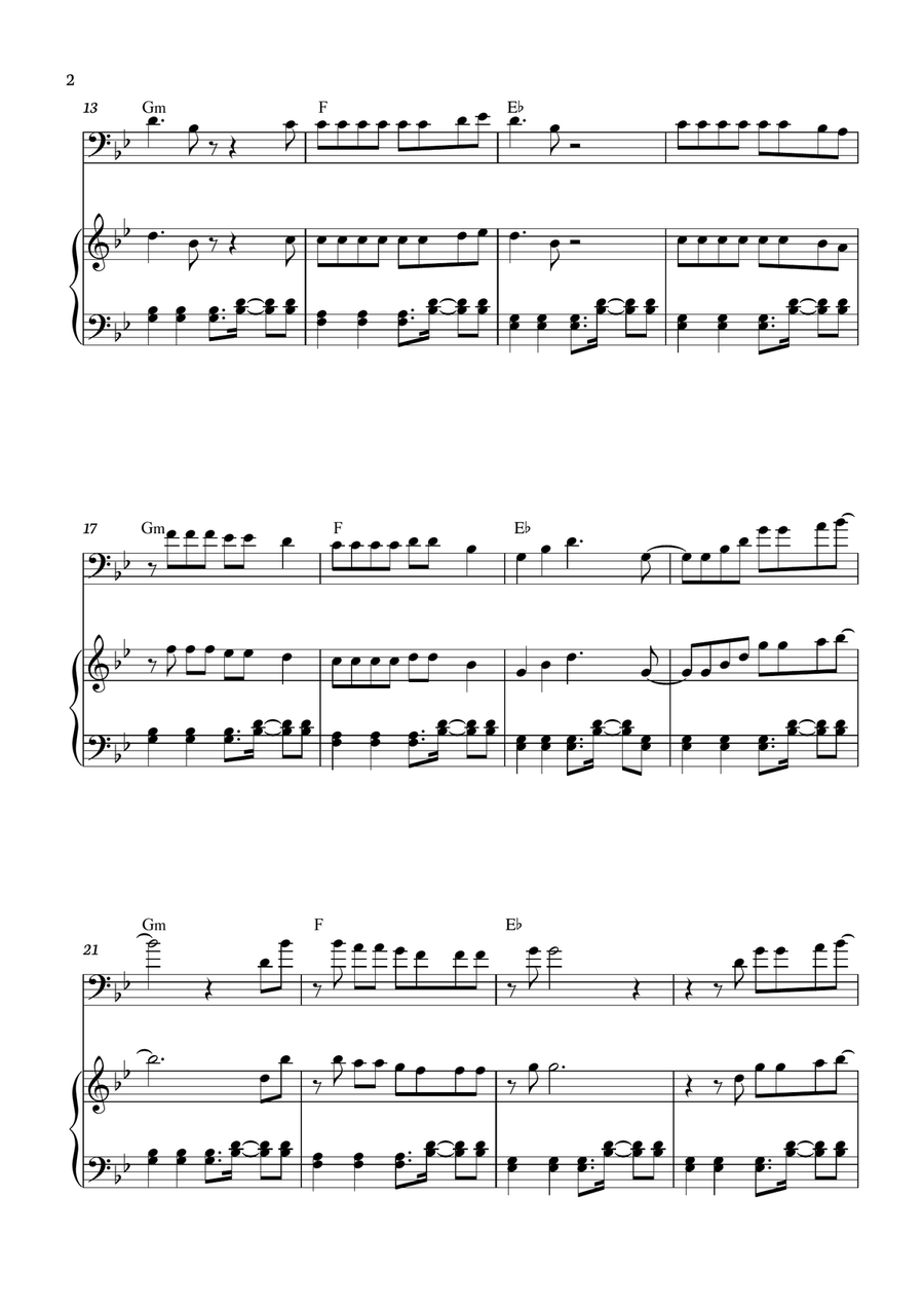 Dj Got Us Fallin' In Love Piano scores gallery preview page 2