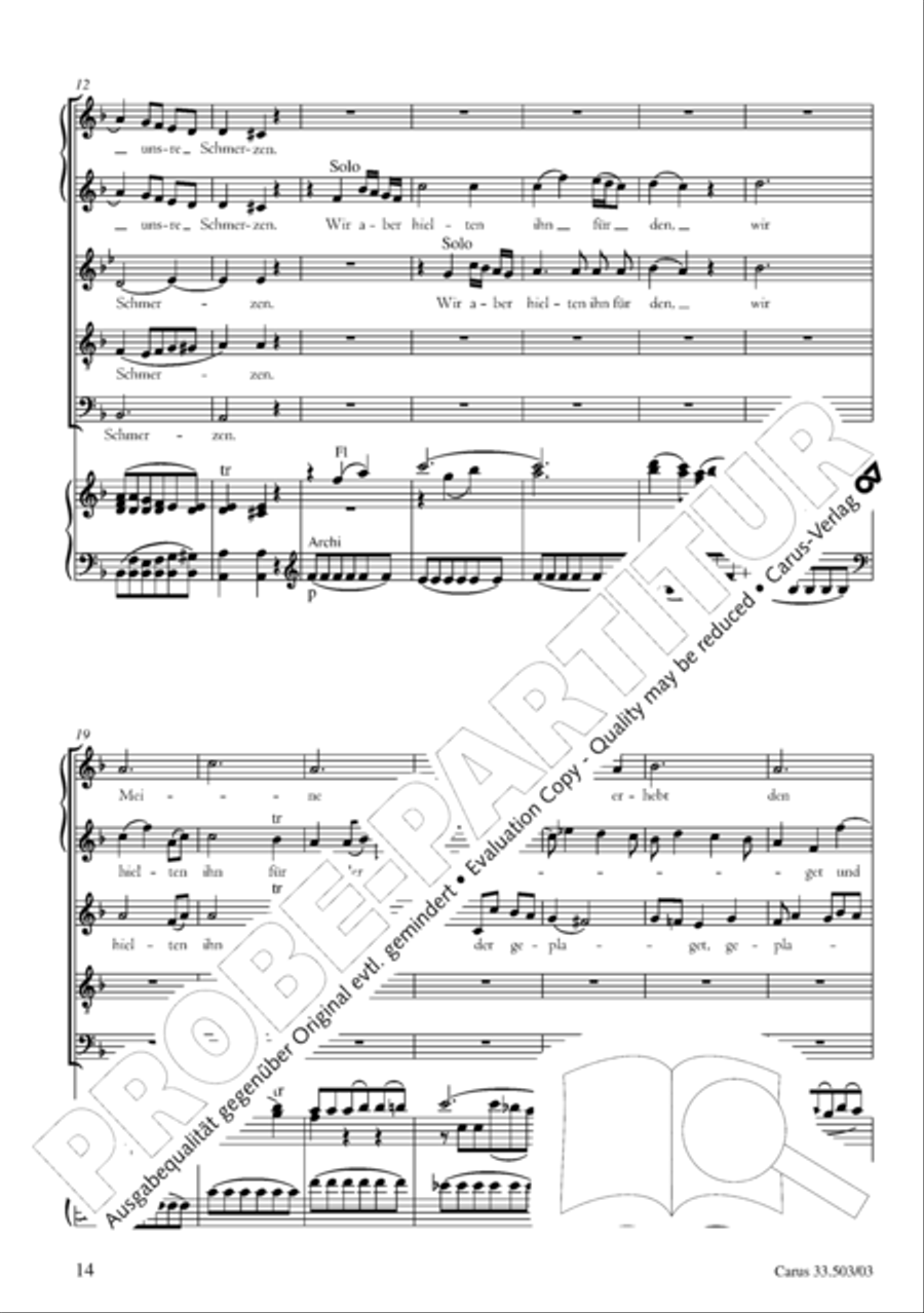 Passion according to St. Matthew (Passions-Musik nach dem Evangelisten Matthaus) SSATB scores gallery preview page 15
