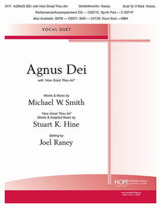 Book cover for Agnus Dei w How Great Thou Art-Vocal Duet (2 Med. Voices-Key F)