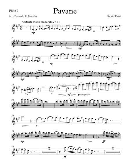 Faure - Pavane op. 50 - Flute Quartet