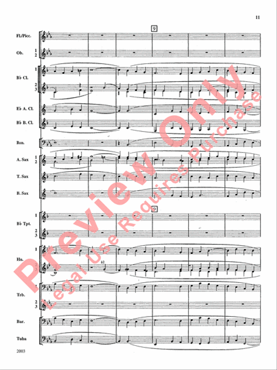 A Percy Grainger Suite Concert Band scores gallery preview page 12