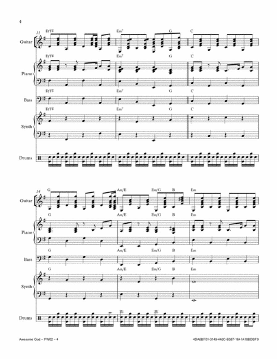 Awesome God Awesome God Small Ensemble scores gallery preview page 4