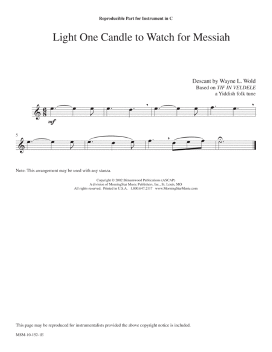 Light One Candle to Watch for Messiah Choir scores gallery preview page 2