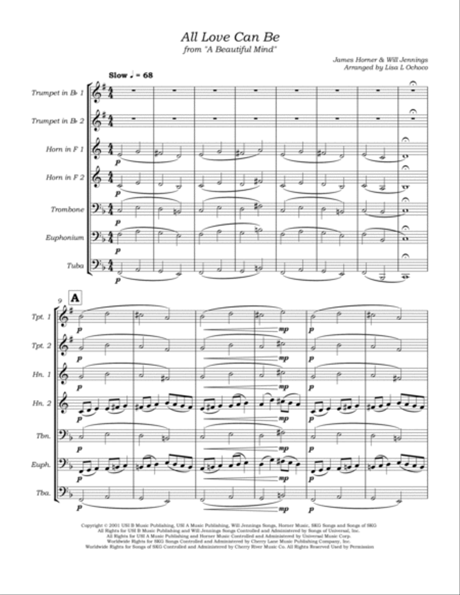 All Love Can Be Brass Band scores gallery preview page 5