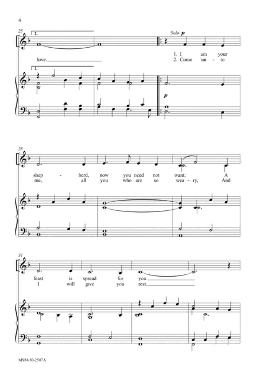 Two Songs of Hope 4-Part scores gallery preview page 3