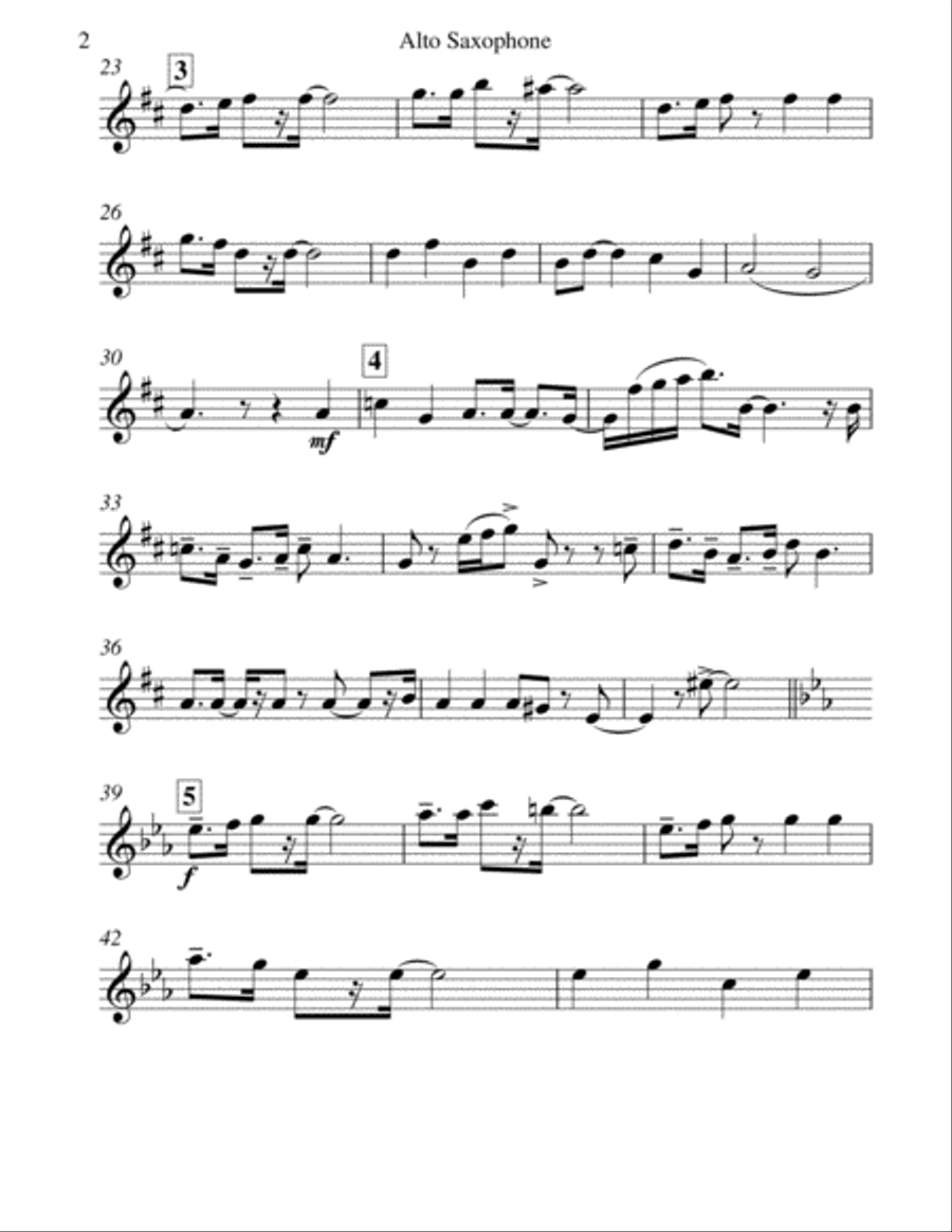 Santa Claus Is Comin' To Town Saxophone Quartet scores gallery preview page 5
