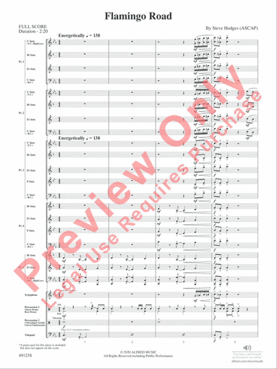 Flamingo Road Flamingo Road Concert Band scores gallery preview page 4