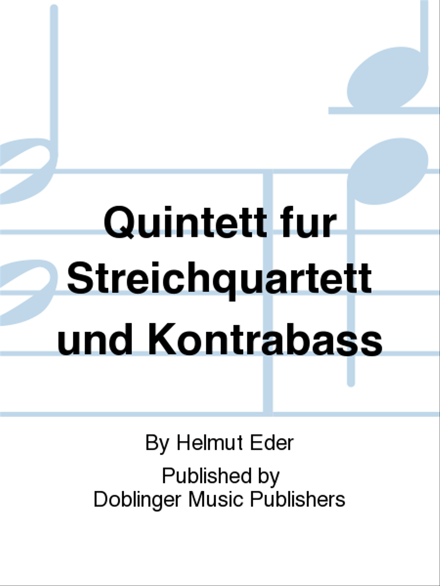 Quintett fur Streichquartett und Kontrabass String Quartet scores gallery preview page 1