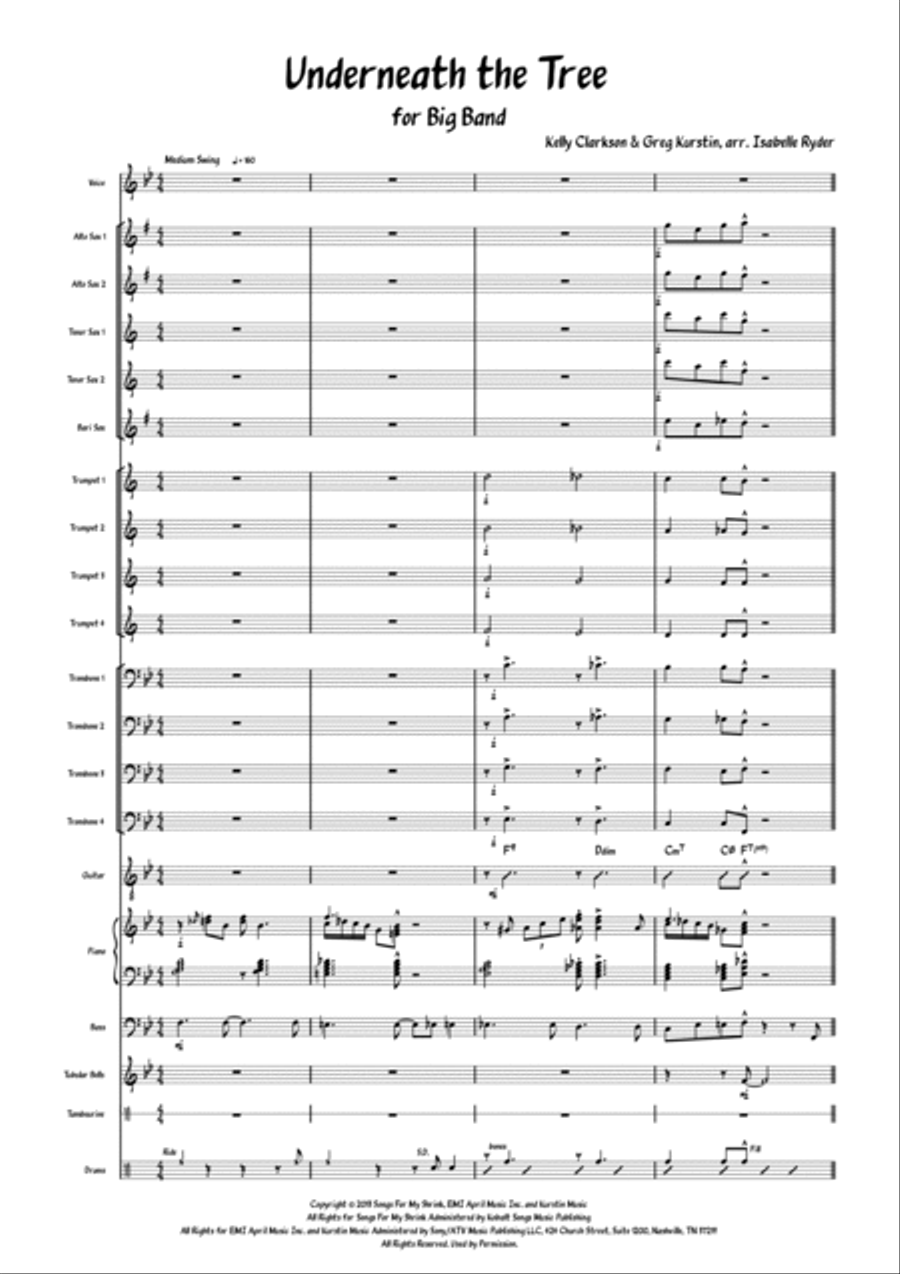 Underneath The Tree Jazz Ensemble scores gallery preview page 2