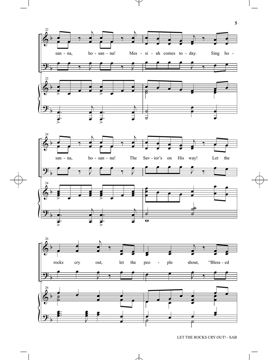 Let The Rocks Cry Out! (An Anthem For Palm Sunday) 3-Part scores gallery preview page 4