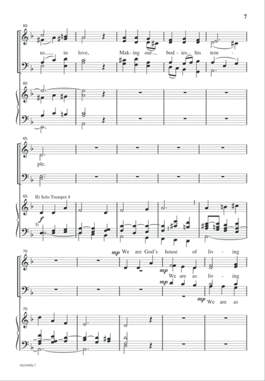 Built on a Rock, the Church Shall Stand 4-Part scores gallery preview page 7