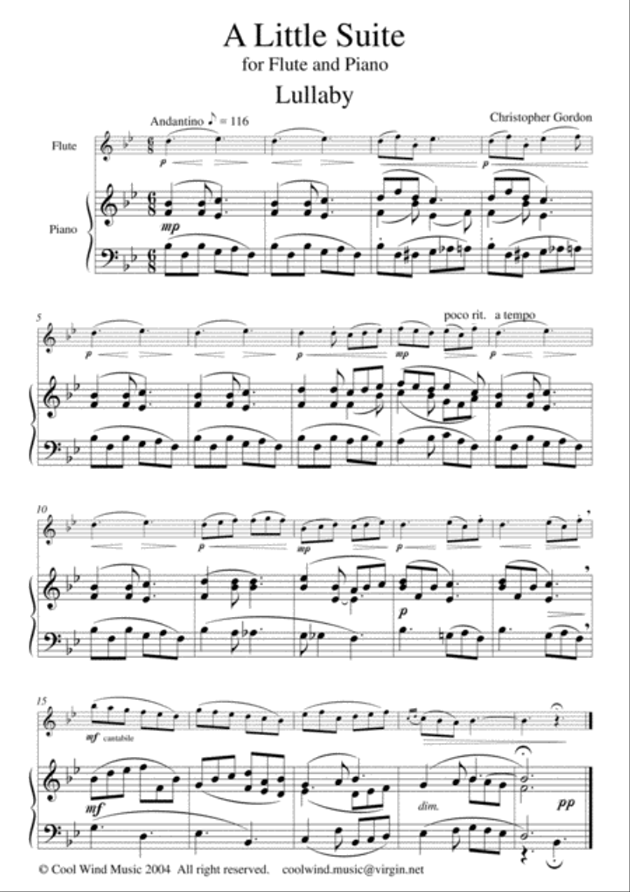 Little Suite (for Flute and Piano) Woodwind Duet scores gallery preview page 1