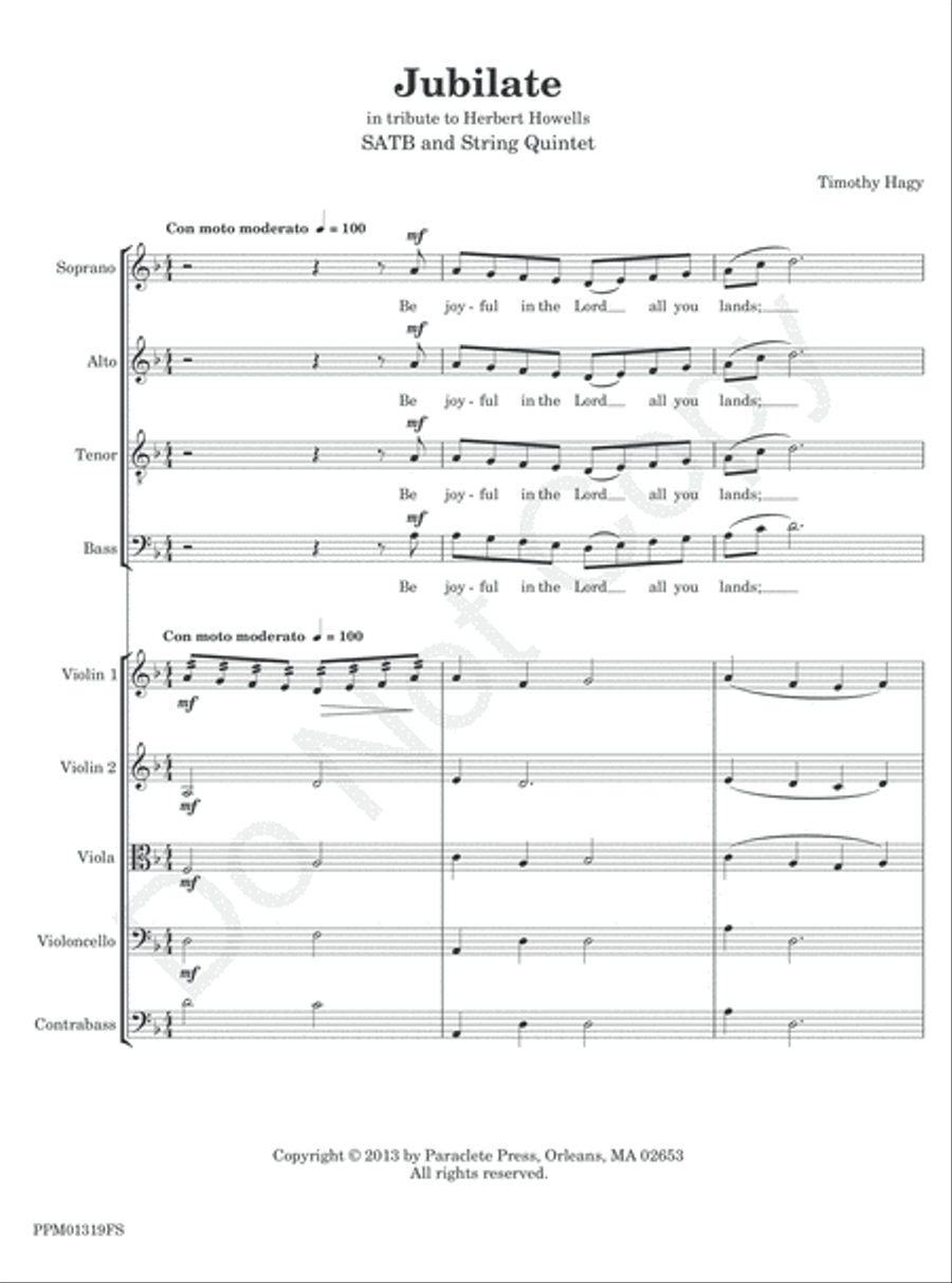 Jubilate (score & parts) Choir scores gallery preview page 4