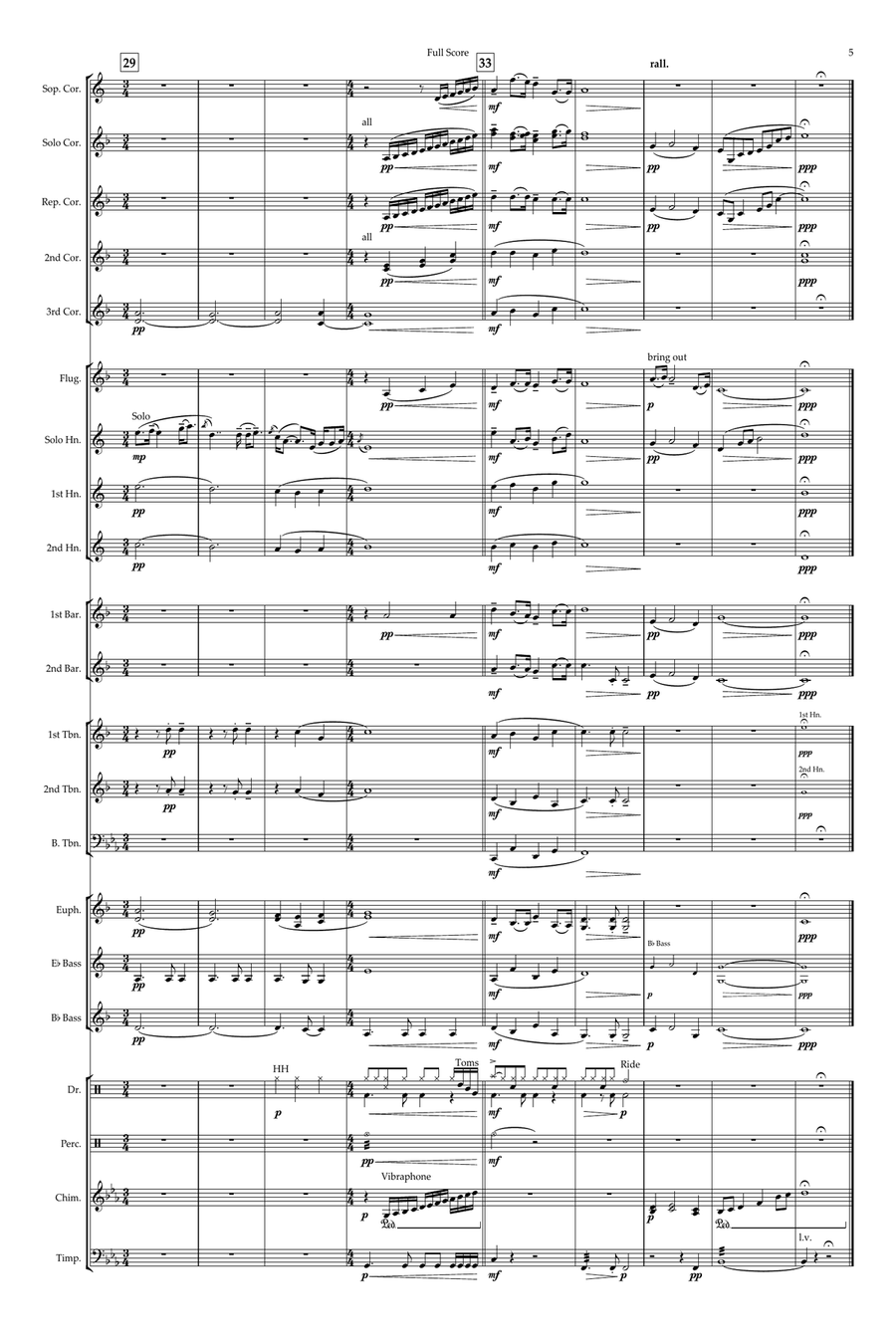 The Theme From Harry's Game Brass Band scores gallery preview page 5