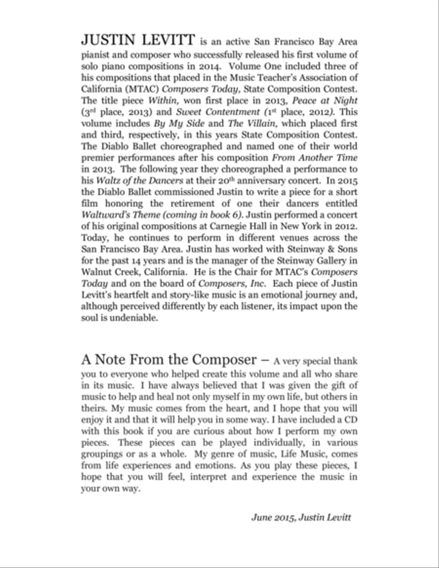Justin Levitt Piano Solos - By My Side (Vol. II) Piano Solo scores gallery preview page 6