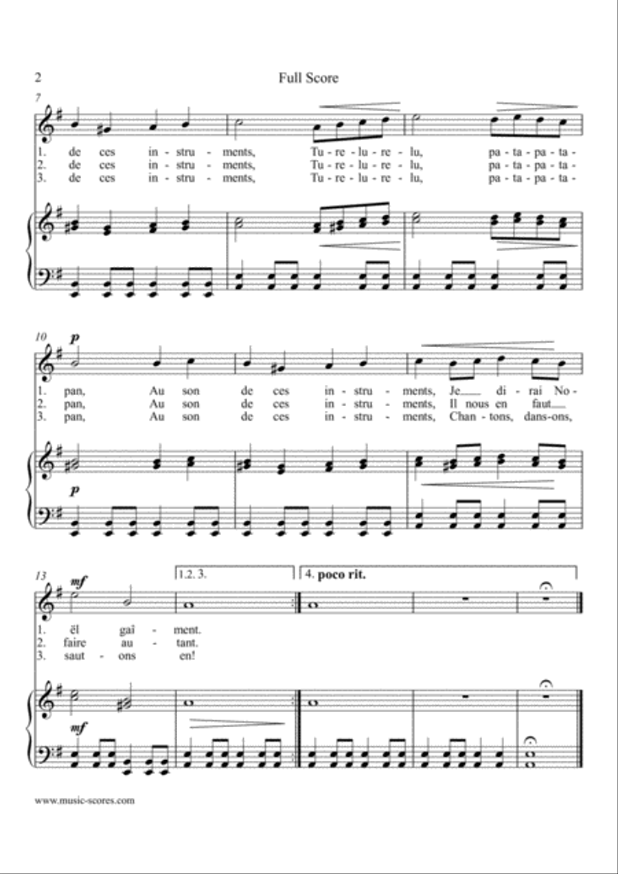 Pat-a-Pan - French words Pat-a-Pan - French words Voice scores gallery preview page 2