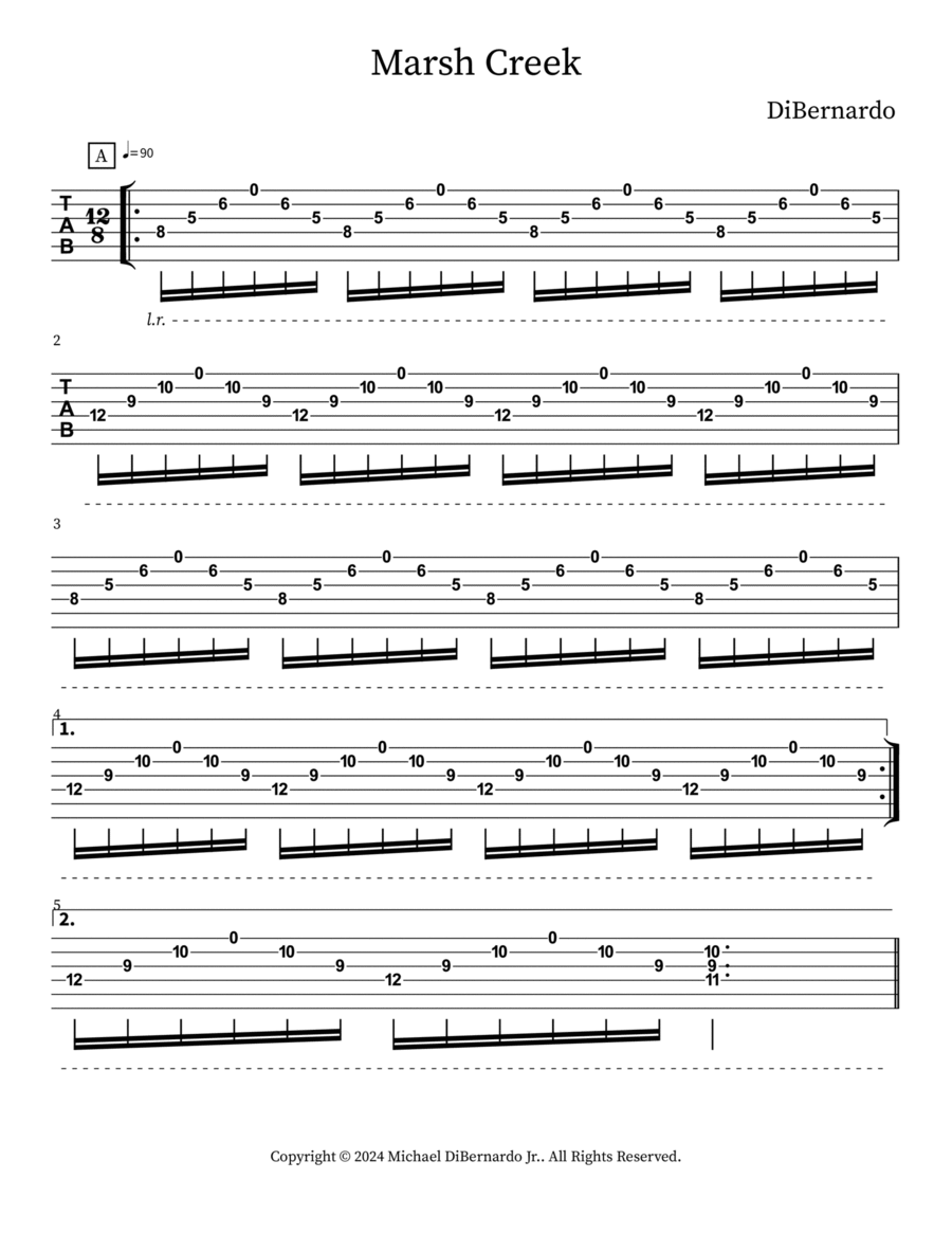 Marsh Creek Acoustic Guitar scores gallery preview page 1