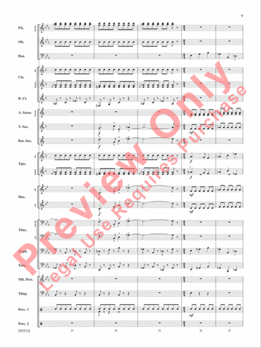 The Hobbit: An Unexpected Journey, Suite from Concert Band scores gallery preview page 10