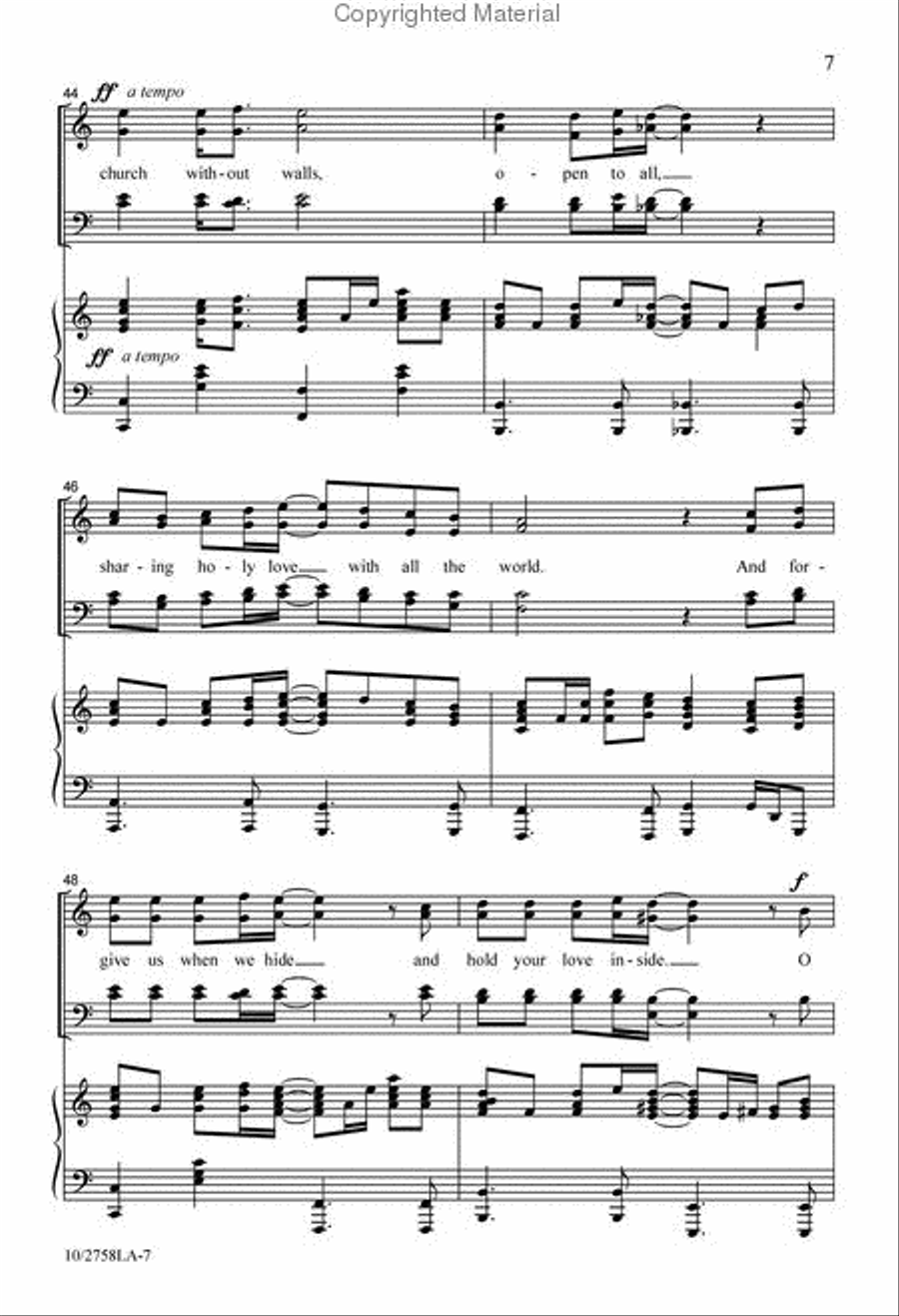 Church Without Walls 4-Part scores gallery preview page 8
