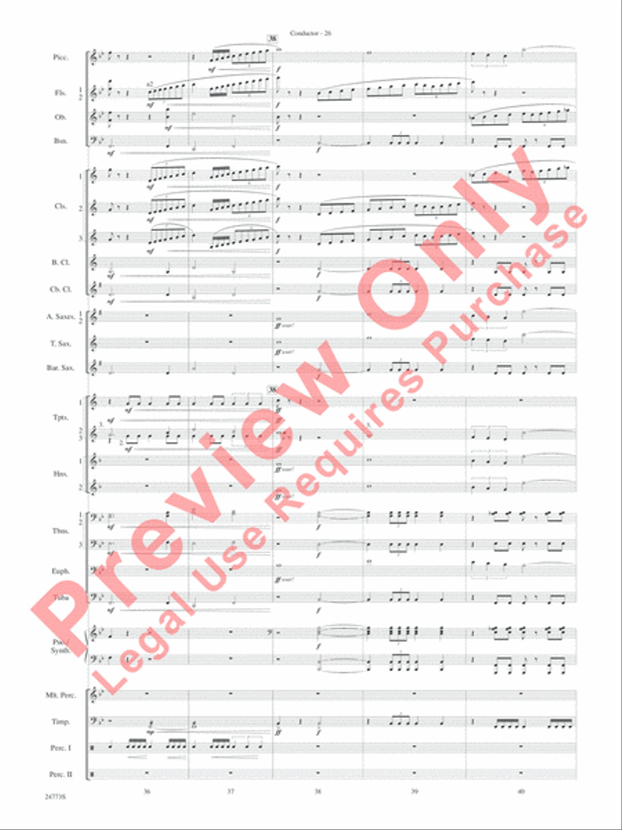 Suite from The Star Wars Epic - Part II Concert Band scores gallery preview page 29