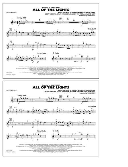 All Of The Lights - 1st Bb Trumpet