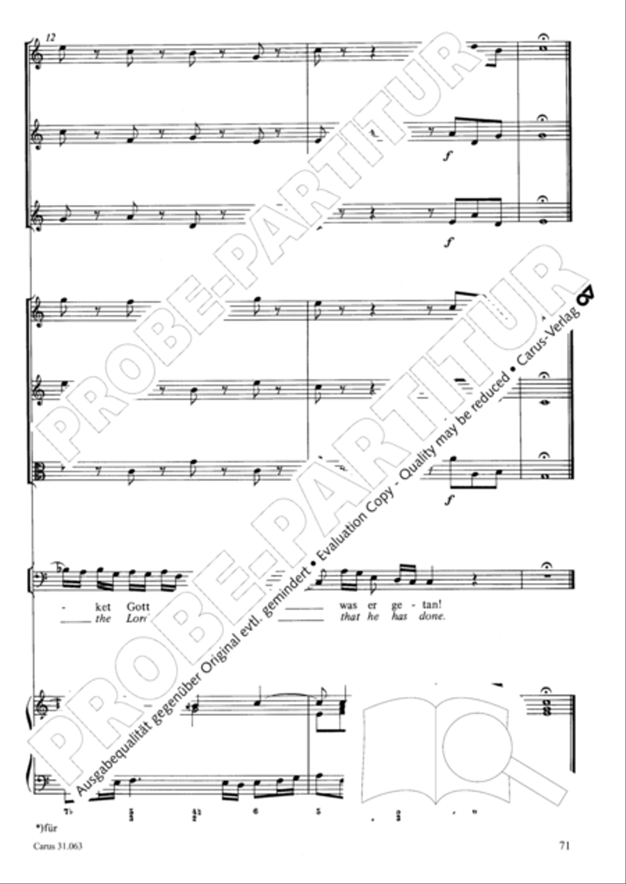 Christians, etch this blessed day (Christen, atzet diesen Tag) 4-Part scores gallery preview page 72