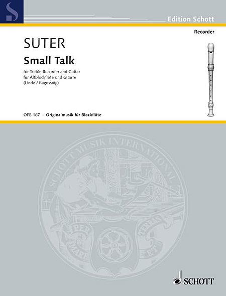 Small Talk by Robert Suter Alto Recorder - Sheet Music