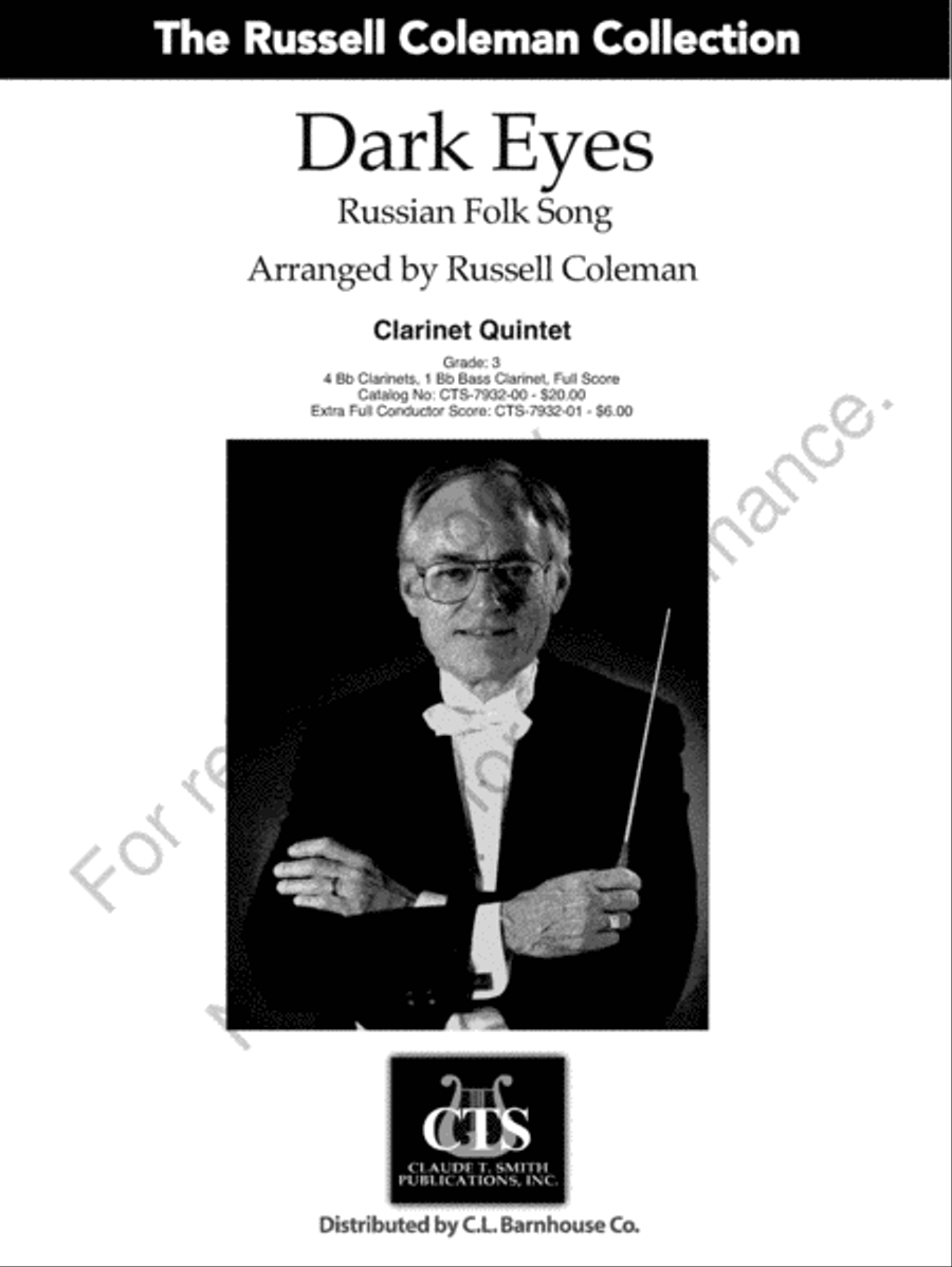 Dark Eyes Clarinet Quintet scores gallery preview page 2