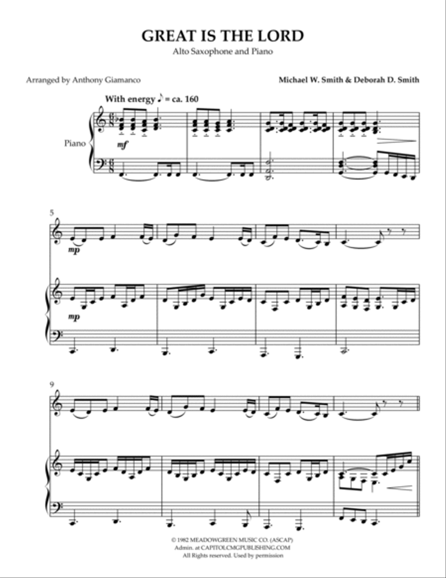 Great Is The Lord Great Is The Lord Alto Saxophone scores gallery preview page 2
