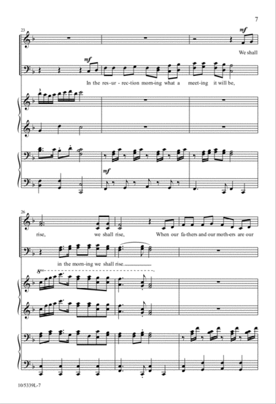 Hallelujah, We Shall Rise 4-Part scores gallery preview page 7