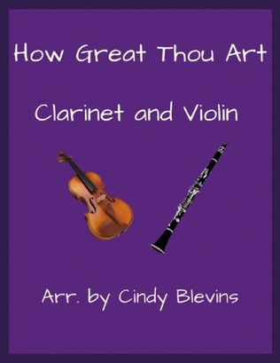 Book cover for How Great Thou Art, Clarinet and Violin