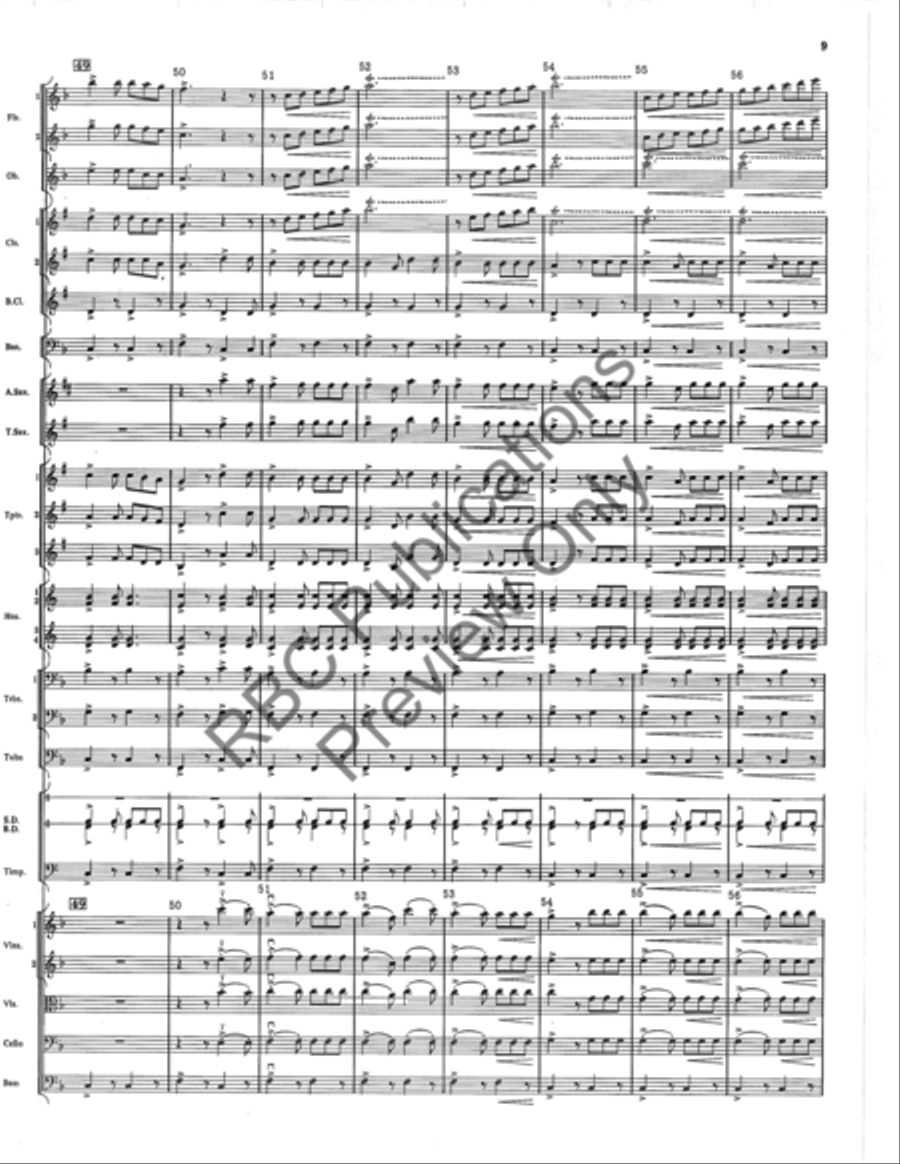 Italian Folk Fantasy (Score) Full Orchestra scores gallery preview page 9