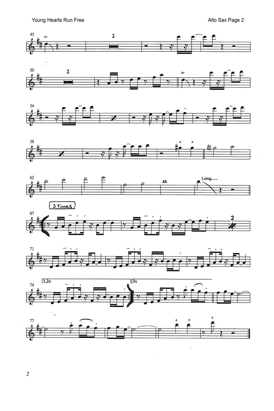 Young Hearts Run Free Jazz Ensemble scores gallery preview page 2