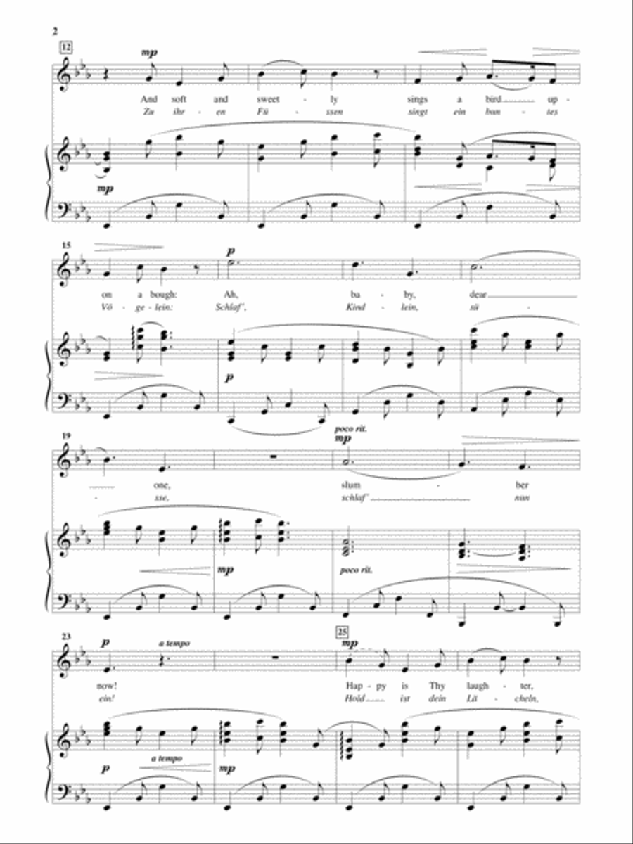 The Virgin's Slumber Song (Maria Wiegenlied) [Medium Voice] Medium Voice scores gallery preview page 2