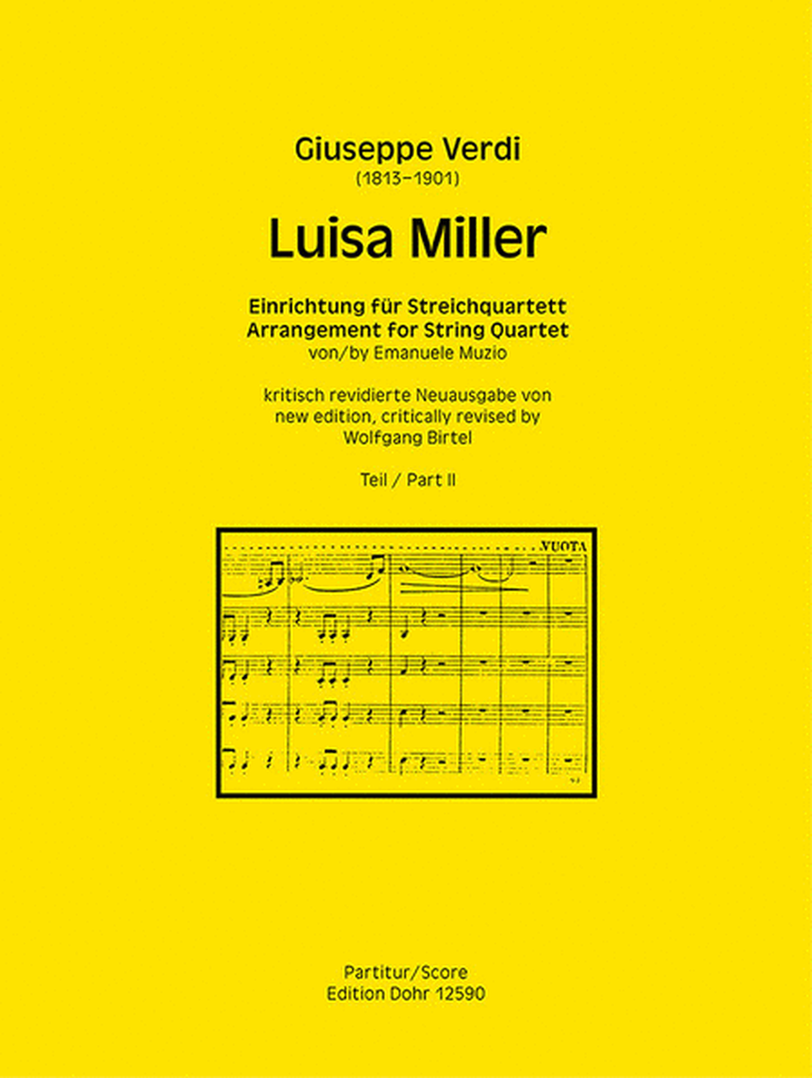 Luisa Miller (Teil II) (Einrichtung für Streichquartett)
