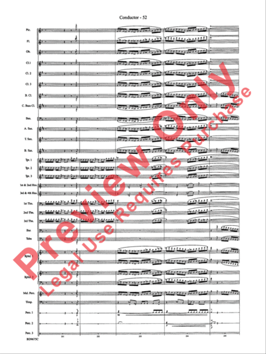 Twelve Seconds to the Moon Concert Band scores gallery preview page 55