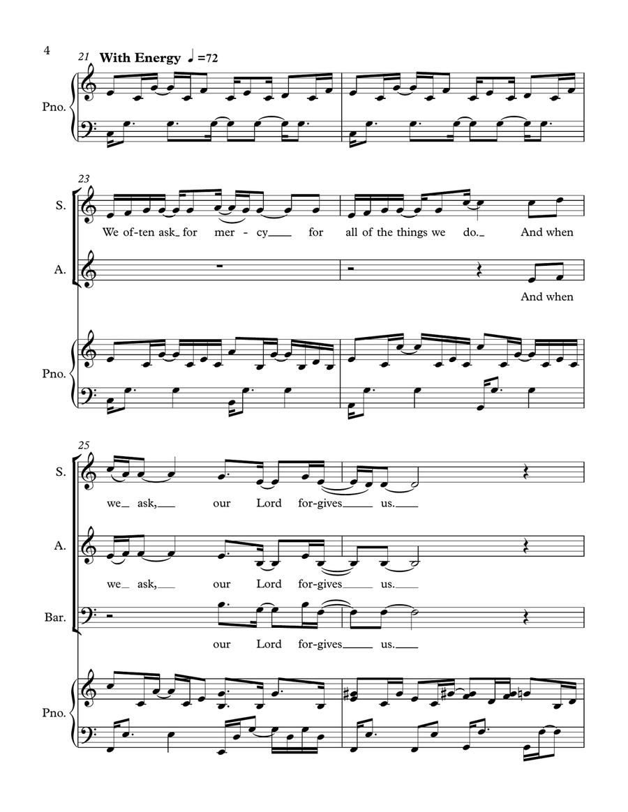 Final Words: The Seven Last Words of Christ 3-Part scores gallery preview page 4