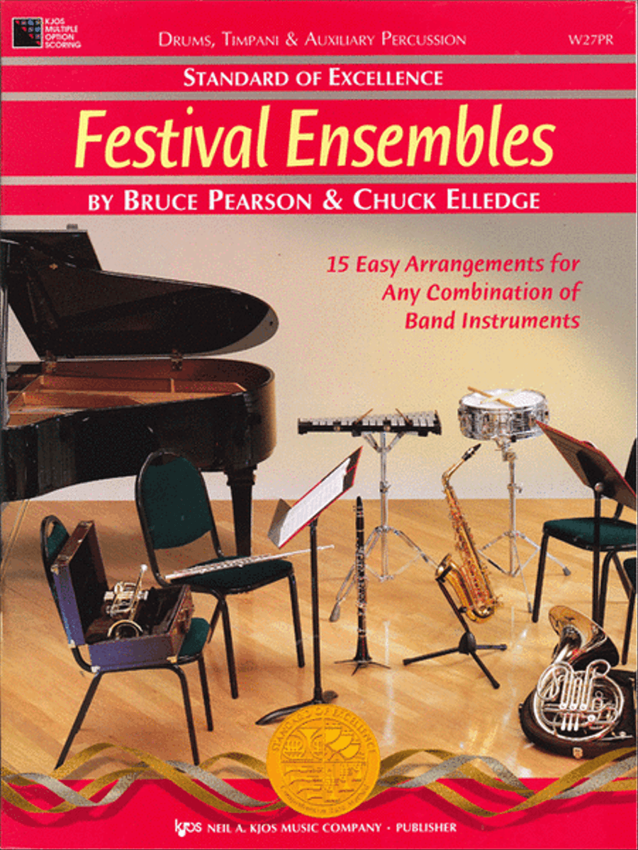 Standard of Excellence: Festival Ensembles-Drums, Timpani & Auxiliary Percussion Concert Band Methods scores gallery preview page 1
