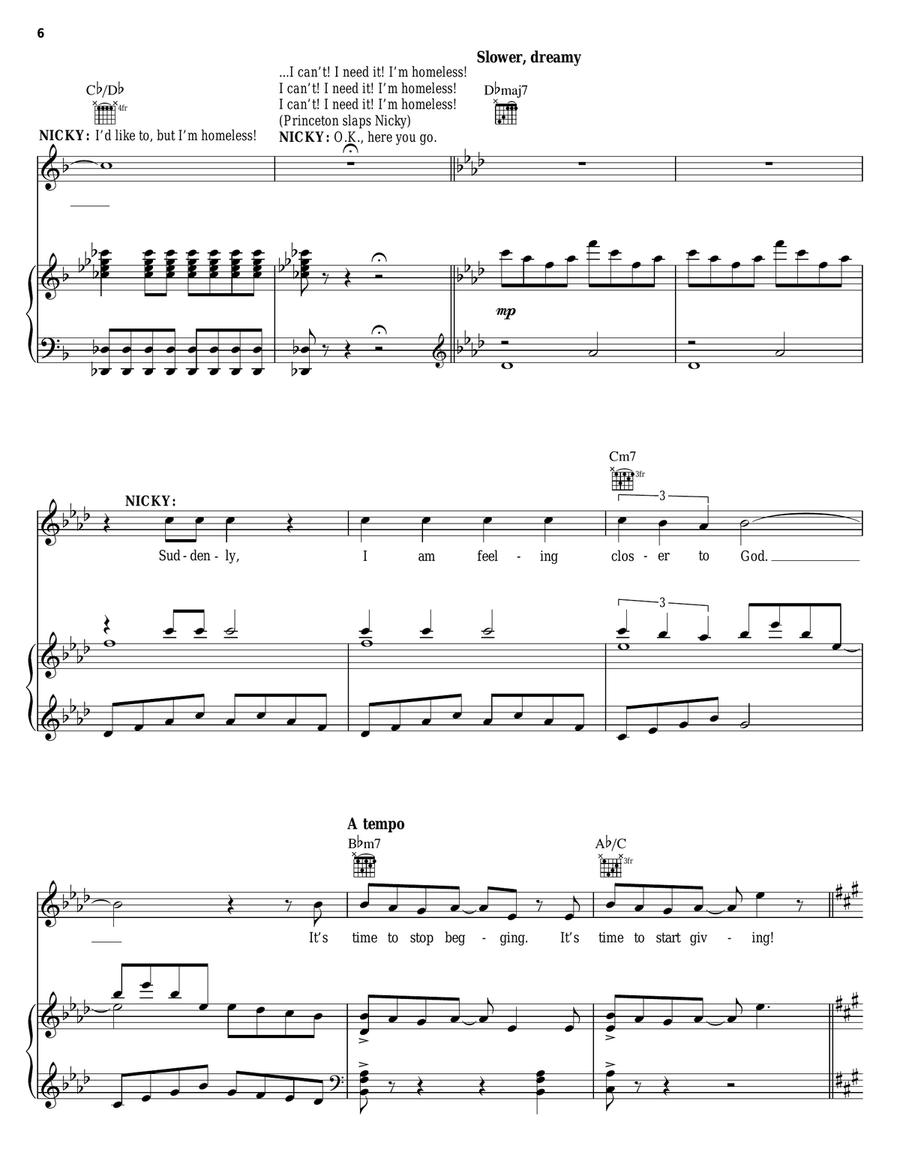 The Money Song (from Avenue Q) Piano, Vocal, Guitar scores gallery preview page 6