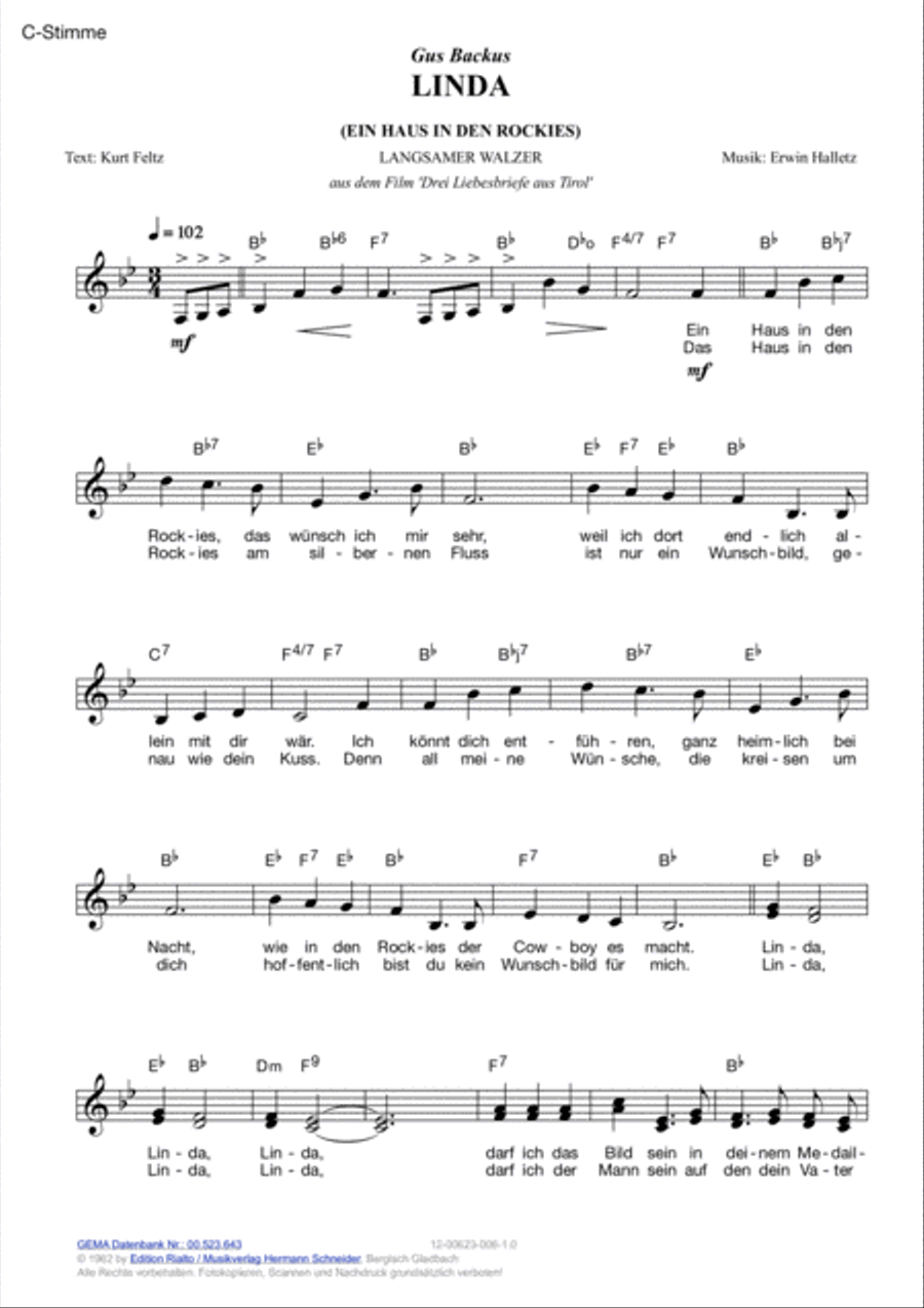 Linda (Ein Haus in den Rockies) Voice scores gallery preview page 2