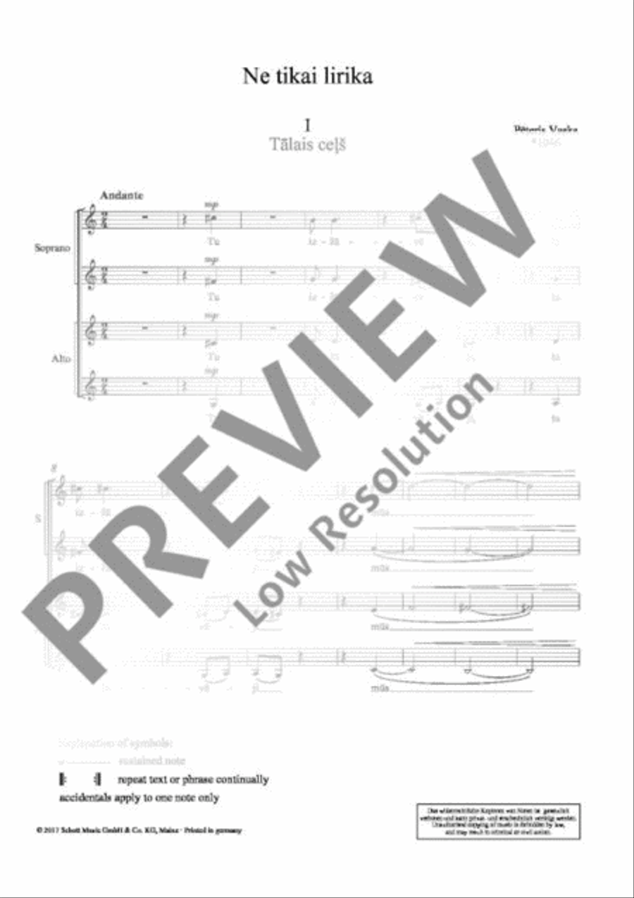 Ne tikai lirika Women's Choir scores gallery preview page 10
