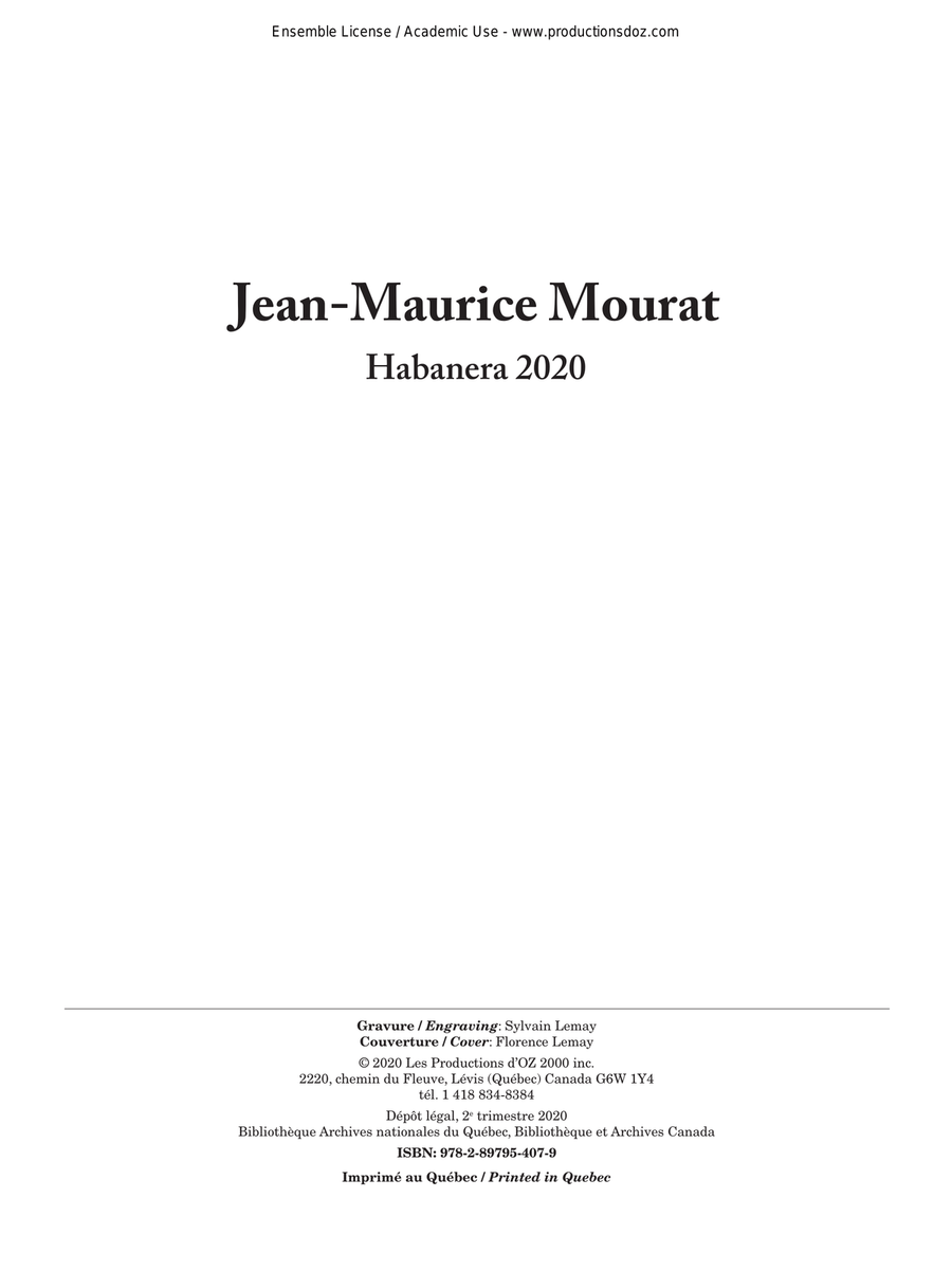 Habanera 2020 Flute scores gallery preview page 1