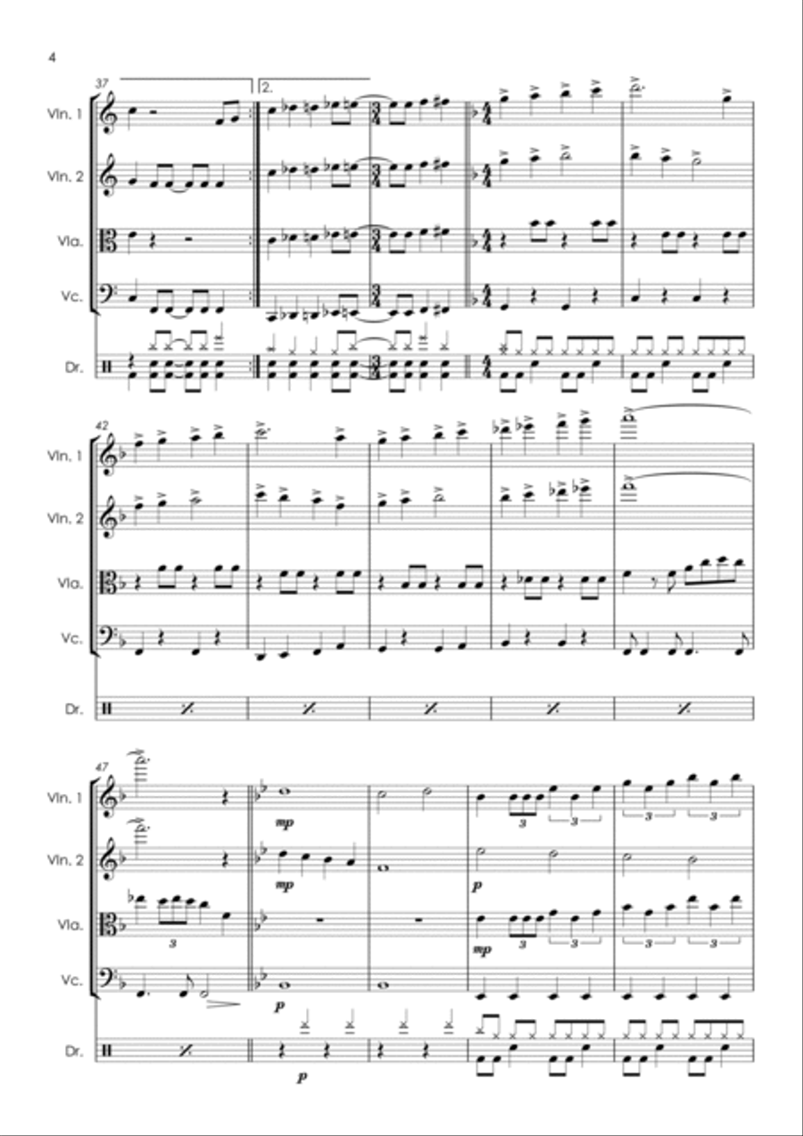 I Wish It Could Be Christmas Every Day String Quartet scores gallery preview page 6