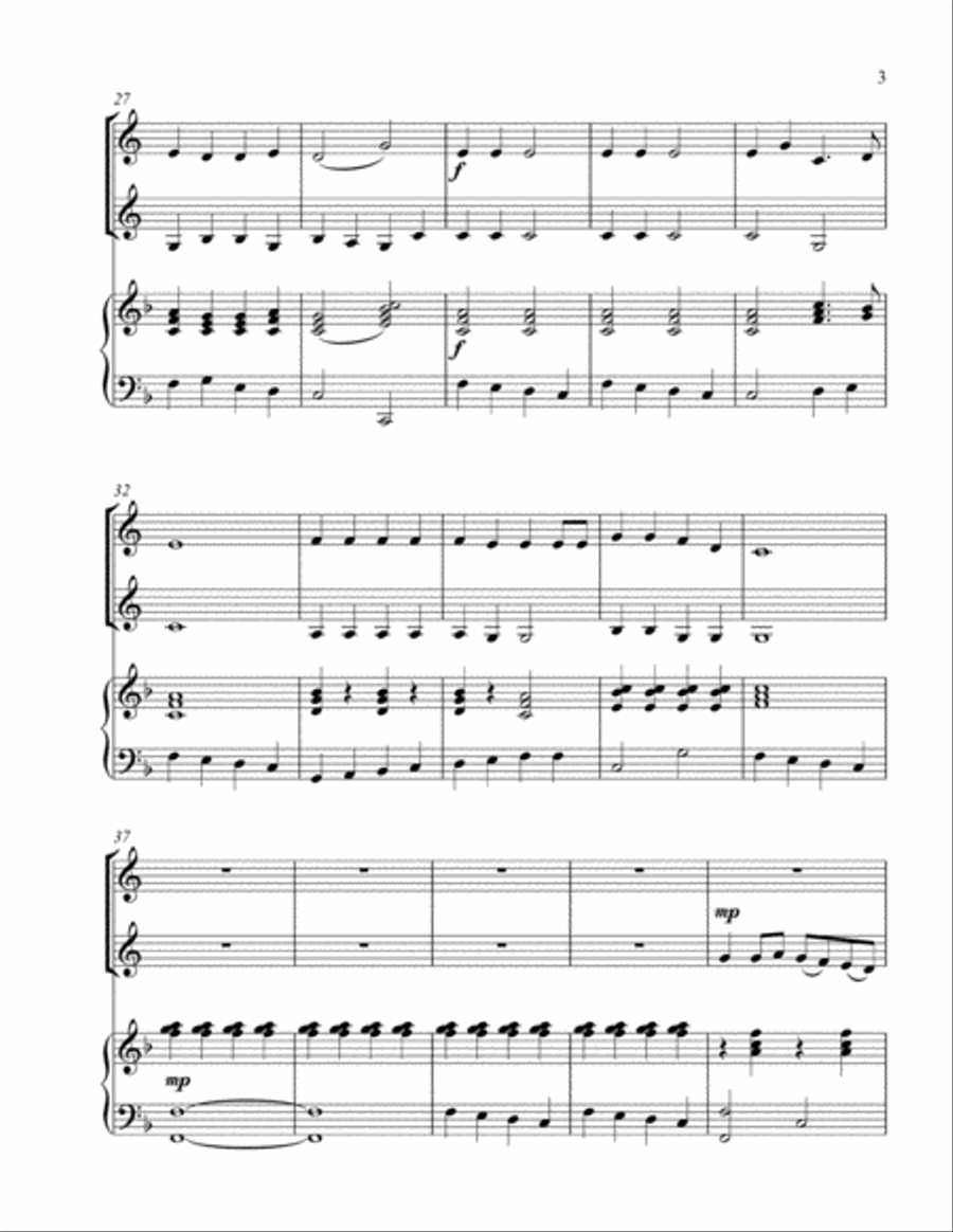 A Fun Christmas Medley (treble F instrument duet) Brass Duet scores gallery preview page 4