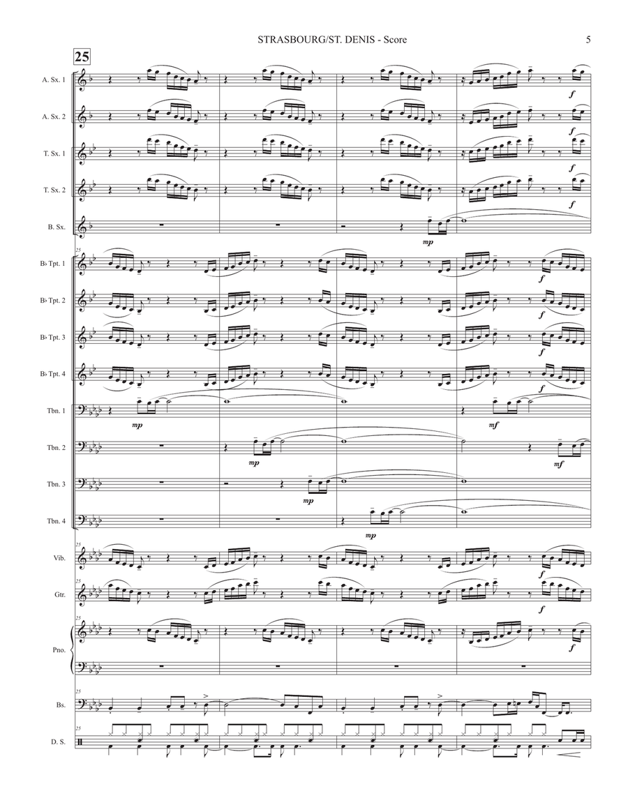Strasbourg / St. Denis Jazz Ensemble scores gallery preview page 5