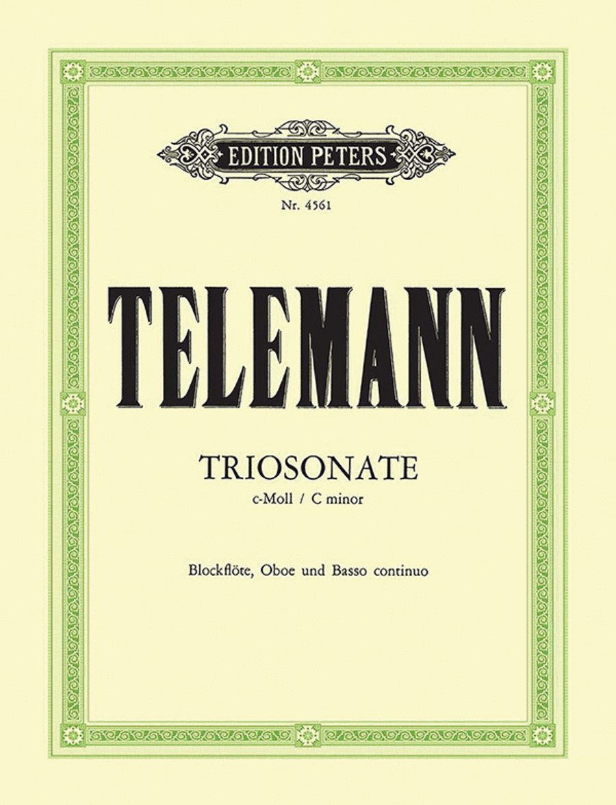 Georg Philipp Telemann: Trio Sonata in C Minor for Recorder, Oboe and Piano